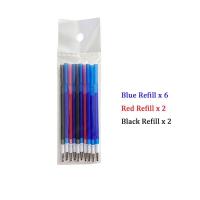 ราคา 3 in 1 Multi Color Press Erasable Pen 0 5mm Red Black and Blue Three Color Heat Gel Pen for Writing (22509570176)