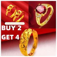 ราคา ซื้อ2ได้รับ4แหวนทองเปิดแหวนหัวใจคู่สำหรับผู้หญิงของขวัญแต่งงานเครื่องประดับแฟชั่น (22936931512)
