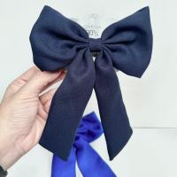 ราคา โบว์นักเรียนหางยาว แบบกิ๊ฟสปริง สีขาว สีน้ำเงิน สีกรม (22589535126)