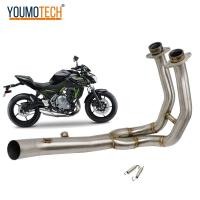 ราคา สำหรับ Kawasaki NINJA650 Z650 51Mm รถจักรยานยนต์ท่อไอเสียเต็มระบบท่อหัวแข่งไอเสียกลาง Link ท่อสแตนเลสพร้อมเซนเซอร์ Ninja 650 Z 650 (7801819513)