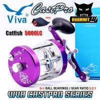 ราคา รอกตกปลา รอกทรงกลม NEW VIVA CASTPRO 5000 6000 RC LC มีทั้งหมุนซ้ายและหมุนขวา (22583547696)
