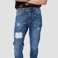 ราคา DAVIE JONES กางเกงยีนส์ ผู้ชาย ทรงสลิมฟิท สีดำ สีกรม Slim Fit Jeans in Black Navy CO0050 BK MN (19832256328)