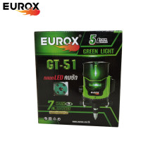 ราคา EUROX เลเซอร์วัดระดับ แสงสีเขียว 5เส้น รุ่น GT 51 แสงมองเห็นชัดเจน ครบชุดพร้อมขาตั้งฟรี 1 5เมตร ของแท้100 (21505130945)