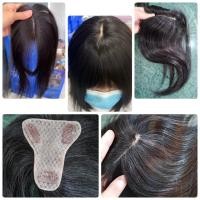 ราคา แฮร์พีชหน้าม้า แผ่นปิดผมบางหน้าม้า silk base ปอยข้าง 10A ผมแท้100 (15541457247)