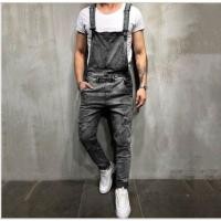 ราคา Naimo กางเกงยีนส์แฟชั่นสำหรับผู้ชายกางเกงยีนส์กางเกงยีนส์ชุดหมีจัมป์สูทเอี๊ยมสกินนี่สายเอี๊ยมแบบบางวัยรุ่นสีดำสีขาวสีเทาสีน้ำเงินสีเขียว (18042973026)
