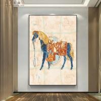 ราคา Modern Classic Noble Colorful Horse Posters and Prints Canvas Paintings Wall Art Pictures for Living Room Decor (10643076989)