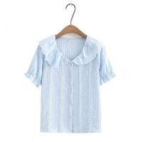 ราคา มีไซส์ใหญ่ Plus Size L 4XL Womens Short Sleeve V neck Summer Blouses Ladies Lace Patchwork Female Tops Office wear A line Blusas (19147417259)