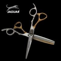 ราคา ถูก แท้ กรรไกรตัดผม Jaguar 1คู่ สีเงินทอง ขนาด 6 นิ้ว มีกระเป๋า (16295156489)
