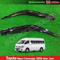 ราคา กันสาด กันสาดน้ำฝน รถตู้ hiace commuter 2008 2009 2011 2012 2013 2014 2016 2018 ไอโม่ง หัวปี๊บ สีดำ Logo Hiace มีกิ๊ฟ (22312139209)
