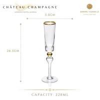 ราคา แก้วไวน์ขอบทอง Chateau Crystal Wine glass ความจุ380ml และ Champagne glass ความจุ220ml หรูหรารังสรรค์บรรยากาศสุดโรแมนติก DG10600 (21775364976)