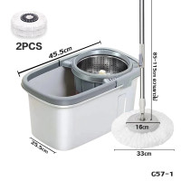 ราคา ไม้ถูพร้อมถังปั่น ตัวถัง 2 ระบบ ซักทำความสะอาดและปั่นแห้ง ถังถอดออกได้ การออกแบบล้อ ทำความสะอาดง่าย เร่งการคายน้ำ หัวผ้าไฟเบอร์ พร้อมจัดส่งในไทย (22817220422)