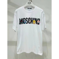 ราคา Moschino เสื้อยืดผู้หญิงแขนลำลองขาสั้นพิมพ์ลายรอบคอหลวมใหม่ฤดูร้อนเสื้อยืดเทรนด์เสื้อคอตตอน (20250514371)