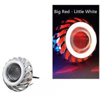 ราคา New Product free Shipping Motorcycle Angel Eye Headlights Motorcycle 12V 85V Projector Head Light Hi Lo Beam LED Angel Devil Eye Red Blue (22582235831)