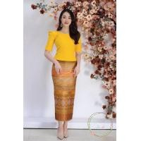 ราคา เสื้อผ้าไหมลาวอัดกาวรุ่นญาญ่า (19905736343)