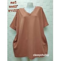 ราคา เสื้อคนอ้วน คอกลมอก60 ยืด68 น้ำหนัก90 120ก กใส่ ผ้ามูนเวฟ เสื้อยืดคอกลมไซส์ใหญ่บิ๊กไซส์ (13642397086)