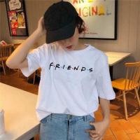 ราคา Friend TV Show T shirt เสื้อตัวบนทรงหลวมพิมพ์ลายตัวอักษรสำหรับเพื่อนสาวอเมริกันเสื้อยืดแขนสั้นผู้หญิง INS (21951366844)