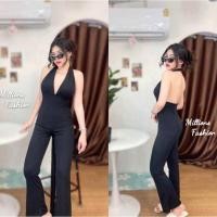 ราคา Mbell จั๊มสูทคล้องคอเว้าหลังขายาวหลังแซ่บมาก (21534947553)