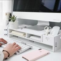 ราคา Laptop Stand ชั้นโน้ตบุค มีช่องเก็บของ ชั้นวางจอคอมพิวเตอร์ ชั้นวางของ ที่วางจอคอมคุณภาพดี (22732383556)