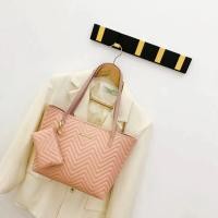 ราคา กระเป๋าแฟชั่น สะพายไหล่ผู้หญิง ทรงช็อปปิ้ง ใบใหญ่ใส่ของได้จุใจ หนังนิ่ม PU มีใบเล็กแถมไปด้วย (21624714197)