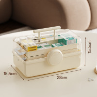 ราคา กล่องยา กล่องยาสามัญประจำบ้าน กล่องปฐมพยาบาล ขนาดใหญ่ ความจุสูง พร้อมที่จับ กล่องยาพกพา กล่องยาสองชั้นขนาดใหญ่ (22917153470)