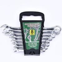 ราคา ร้านไทย จัดส่งฟรี ประแจปากตาย ประแจแหวนข้าง 8 19mm 6 8 piece combination wrench set 8 to 19mm dual purpose wrench set (22678614996)