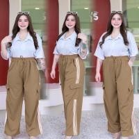 ราคา A5 คาโก้แทบ กางเกงคาโก้ขายาว มีแถบ ผ้าวูลเวฟ พร้อมส่ง (22012446017)