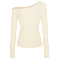 ราคา Kaekai พร้อมส่ง เสื้อปาดไหล่ แขนยาว ผ้าเรยอน ยืดได้เยอะ สาวอวบใส่ได้ แต่งสม็อค 1 ข้าง สไตล์เกาหลี ใส่ได้หลายแบบ (22986121363)