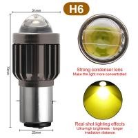 ราคา H4 H6 หลอดไฟหน้า LED มอเตอร์ไซค์ ไฟต่ำสีเหลือง ไฟสูงสีขาว สว่าง ไฟหน้า LED สำหรับรถมอเตอร์ไซค์ (22964814046)