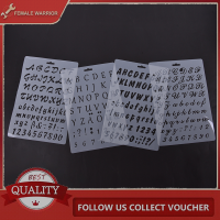 ราคา Female Warrior 4pcs ตัวอักษรภาษาอังกฤษ DIY layering Stencils ภาพวาด scrapbook สีลายนูน (22583256435)