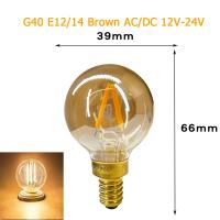 ราคา หลอดไฟ DC12V 24V หลอดไฟ E14หลอดไส้โคมไฟแก้วหลอดไฟหลอดไฟเรโทร1W ไส้หลอด LED แบบ E27 (20622735297)