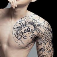 ราคา สติ๊กเกอร์แทททูลายมังกรจีน ญี่ปุ่นเต็มแขน นานถึง 15 วัน สติ๊กเกอร์แทททูชั่วคราว ดอกไม้แขนสัก สมุนไพรกึ่งถาวร กันน้ำ ติดทนนาน สติ๊กเกอร์แทททู พรีเมี่ยมแทททู 31 21 ซม (21531443340)