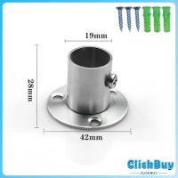 ราคา ClickBuy ตัวรับราว บล๊อครับราว แป้นยึดราว สแตนเลส กลม 16มม 19มม 22มม 25มม 32 มม สำหรับตู้เสื้อผ้า ราวผ้าม่าน Closet Rod Brackets (22138137485)