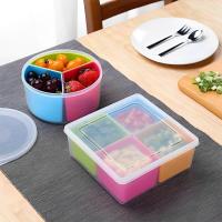 ราคา กล่องใส่อาหาร กล่องถนอมอาหาร กล่องพลาสติก 4 ช่อง ถอดช่องแบ่งได้ 1 2 ลิตร Keyway G 1200 (21246928937)