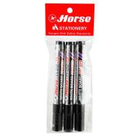 ราคา HORSE ปากกาไวท์บอร์ด หัวกลม รุ่น H 22 สีดำ แพ็ค3ด้าม (19613898764)