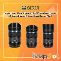 ราคา Sirui Sniper 23mm 33mm 56mm F1 2 APSC Auto Focus Lens Kit E Mount Z Mount X Mount Black Carbon Fiber ประกันศูนย์ไทย (21194377704)
