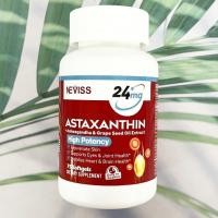 ราคา แอสตาแซนติน Astaxanthin Astaxanthin Grape Seed Oil Extract High Potency 24 mg 75 Softgels Neviss (22599473982)