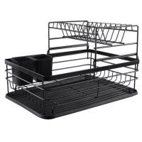 ราคา Dish Rack Plate Rack Dish Drainer Multipurpose Drain Water Sink Rack Dish Rack Storage Dish Drying Rack (22243438631)