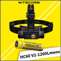 ราคา NITECORE HC60 V2 Headlamp 1800 Lumens Rechargeable Utilizes a CREE XM L2U2 LED 3 Lights Source Headlight Standard Headlight with 3400mah Battery Spootlight (20698140658)