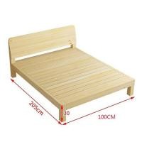 ราคา DONBEENO เตียงไม้เนื้อแข็ง เตียงคู่ เตียงเด็ก เตียงผู้ใหญ่ เตียงเดี่ยว เตียงไม้สนที่เรียบง่ายหรูหราเตียงไม้เตียงไม้ (9497310495)