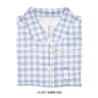 ราคา MUJIลมคลาสสิกลายสก๊อตโดยไม่ต้องตะเข็บด้านข้างเส้นด้ายฝ้ายคู่ผู้ชายบริการบ้านคู่และหญิงแขนยาวชุดสูทชุดนอน (7704401541)