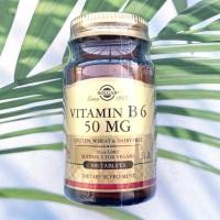 ราคา 80 Sale EXP 09 2024 วิตามินบี6 Vitamin B6 50 mg 100 Tablets Solgar (12160840192)