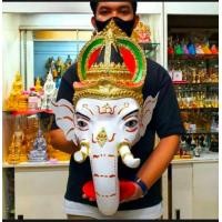 ราคา เศียรพระพิฆเนส ขนาดครอบหัวได้ พร้อมขาตั้งไม้อย่างดี (13496090347)