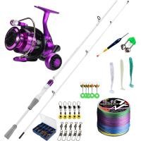 ราคา Sougayilang คันเบ็ดพร้อมรอก2 ส่วน 1 8 M 6 สีม่วง M คันเบ็ดตกปลา คันตกกุ้งคิงด้อม 1000 7000 Series 5 2 1 รอกตกปลา คันเบ็ดหน้าดิน และ Reel ชุดตกปลาที่สมบูรณ์แบบสาย pe 4 (21552575009)