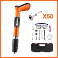 ราคา New แถมฟรี 50 ตะปู Makita ปืนยิงตะปู เล็บเกลียว M8 100 ชิ้น พร้อมน็อต เครื่องยิงตะปู ปื่นลมยิงตะปู ปืนยิงตะปูแรงดันสูง (22942337426)
