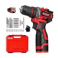 ราคา สว่าน 2 ระบบ สว่านไฟฟ้าไร้สาย สว่านไฟฟ้า masaru สว่านกระแทก 2 แบตสว่าน สว่าน เจาะปูนได้ AAA พร้อมชุดอุปกรณ์ (22879970677)