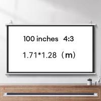 ราคา SADA ผ้าม่านแขวนติดผนังกันแสงไฟเบอร์กลาสสีเทาสีขาวไฟเบอร์แก้วกระจกพลาสติกสีขาวขนาด100นิ้ว120นิ้วจอโปรเจคเตอร์ติดผนังเคลื่อนที่ได้ (20850189031)