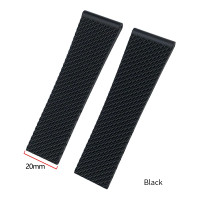 ราคา 20mm 21mm 22mm 23mm 24mm Natural Rubber Soft Rubber Watchband for Tudor Breitling Longines Seiko Black Blue Sport Watch Strap (22541792594)