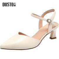 ราคา DUSTO รองเท้าส้นสูงเปิดส้น ฤดูกาล 2024 งานส้นเข็ม รองเท้ารัดส้น ปลายแหลม (22495393232)