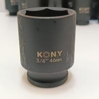 ราคา KONY ลูกบล็อกยาว บล็อกลม 3 4 6หุน 6 เหลี่ยม เบอร์ 46 มม สำหรับ บล็อกลม บล็อกแบต บล็อกไฟฟ้า IMPACT SOCKET (19798219890)
