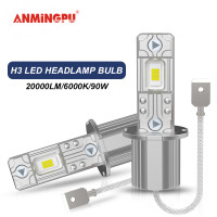 ราคา H3 LED ไฟหน้ารถมอเตอร์ไซค์แบบ LED หลอดไฟ Led แคนบัส H3 90W ไฟตัดหมอกรถยนต์ไฟหน้าวันขับรถไม่มีพัดลม6000K สีขาว12V (22802170594)